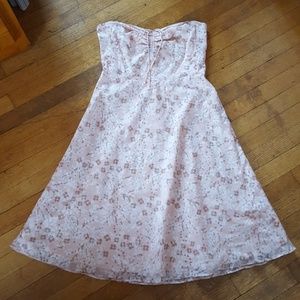 J. CREW Strapless Pink Floral Dress, 8/8P